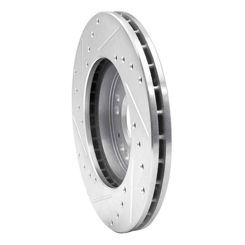 Dodge Stealth Brake Rotor (1) - Front Right - R1 Concepts - Drilled & Slotted - Silver - `91-`04